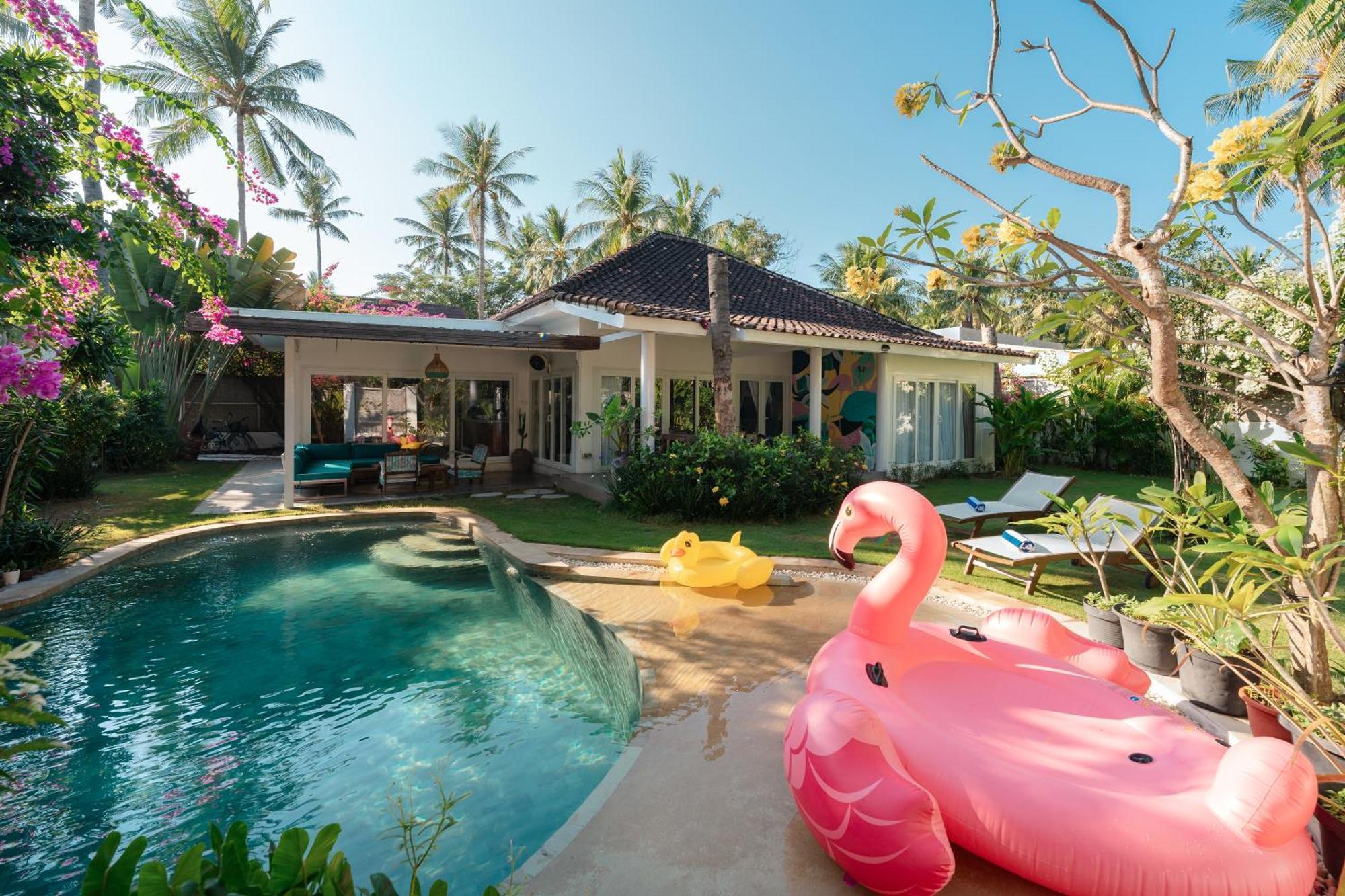 Secret Haven Cozy 3 Bedroom Private Pool Villa Гили Траванган Экстерьер фото
